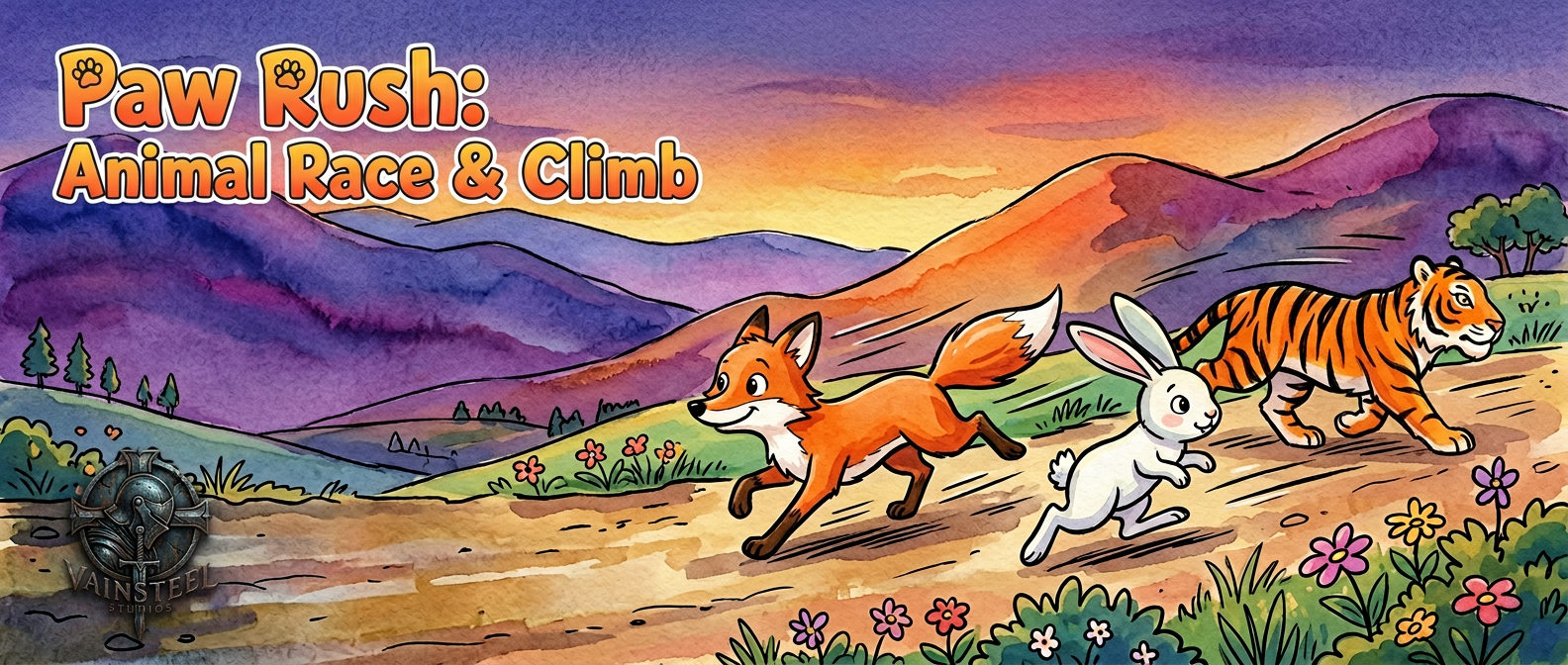 Paw Rush: Animal Race & Climb key art