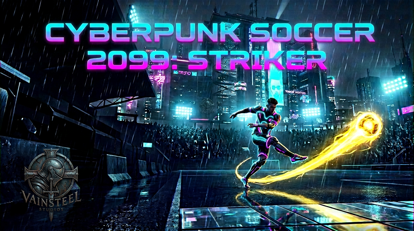 Cyberpunk Soccer 2099: Striker key art